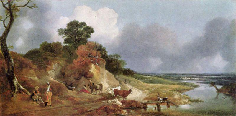Thomas Gainsborough Landschaft mit dem Dorfe Cornard oil painting image